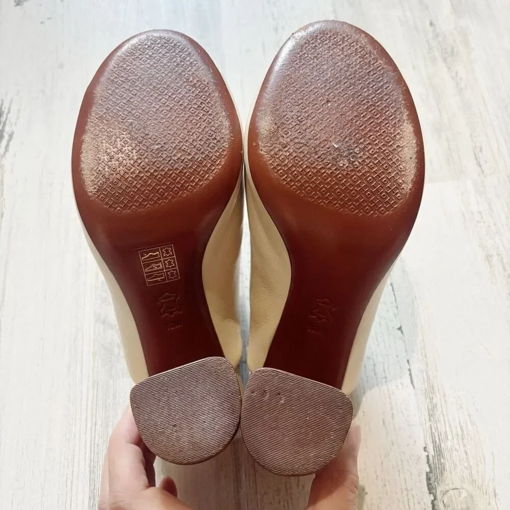 TORY BURCH RAYA MULE in Dulce De Leche Cream Lt Beige Size 10